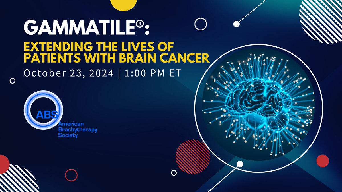 AmericanBrachy's tweet image. Join ABS &amp;amp; @GammaTile  for a webinar on the latest #brachytherapy advancements  for #braintumors. This webinar will broaden your understanding &amp;amp; offer valuable insights into various types &amp;amp; modalities of brain #Cancer . bit.ly/4agtqSq  #ThisisBrachytherapy