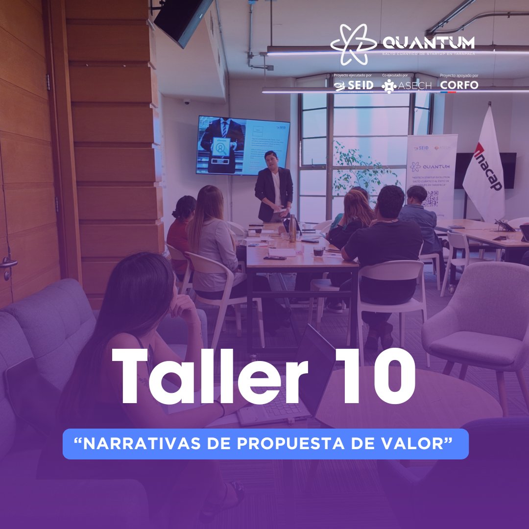 Seidgc's tweet photo. 🚀 Ayer en Quantum se realizó el taller 10: Narrativas de Propuesta de Valor. 💡 Emprendedores exploraron cómo usar storytelling para generar conexiones clave con clientes e inversionistas en el mundo de la innovación. 🌱✨ #ViralizaQuantum #Iquique 
@CorfoTarapaca https://t.co/8OSnLrRWe6
