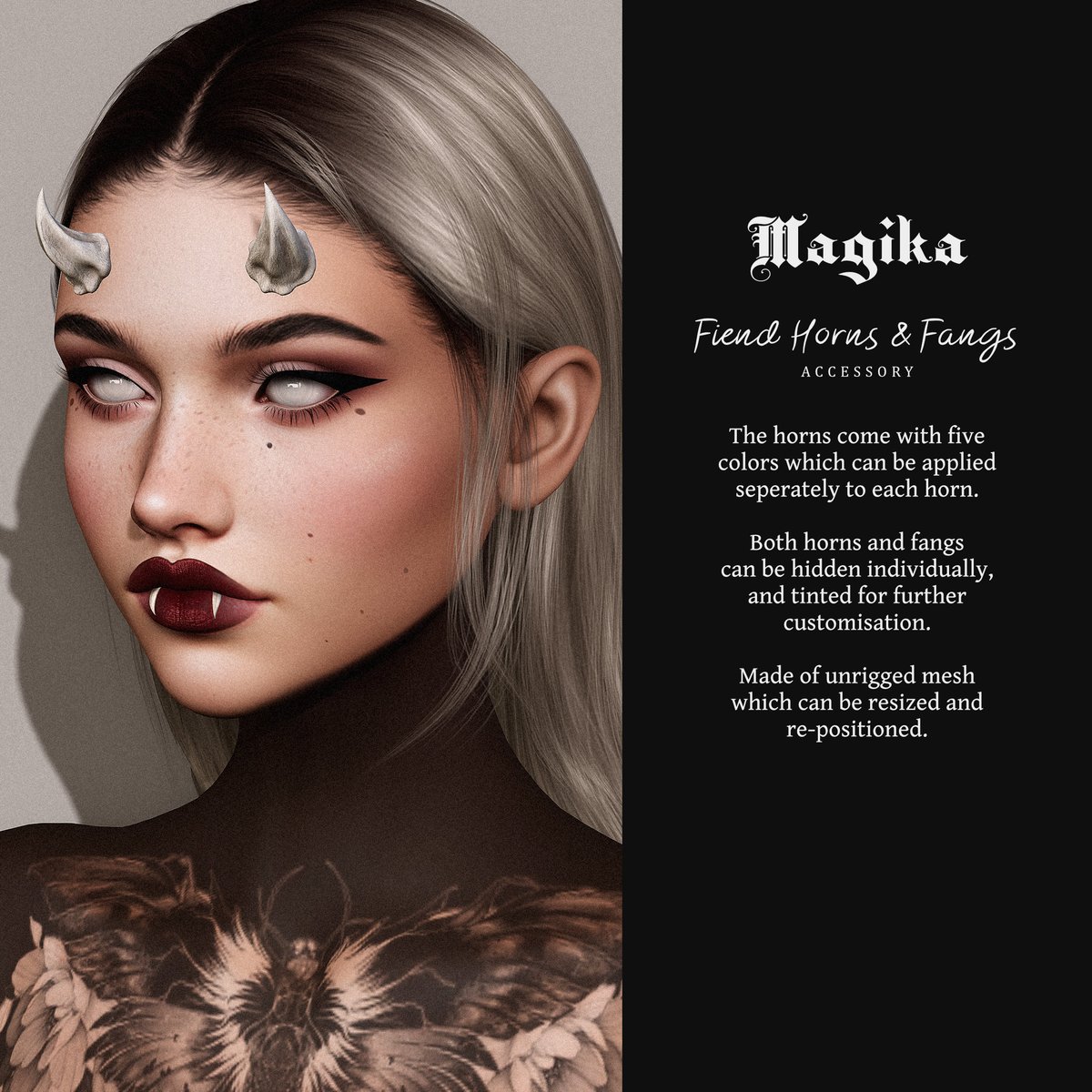 A little something for Fifty Linden Fridays available at the mainstore <3

maps.secondlife.com/secondlife/Mag…

#magika #magikahair #secondlife #secondlifehalloween #slhalloween #fiftylindenfridays #flf