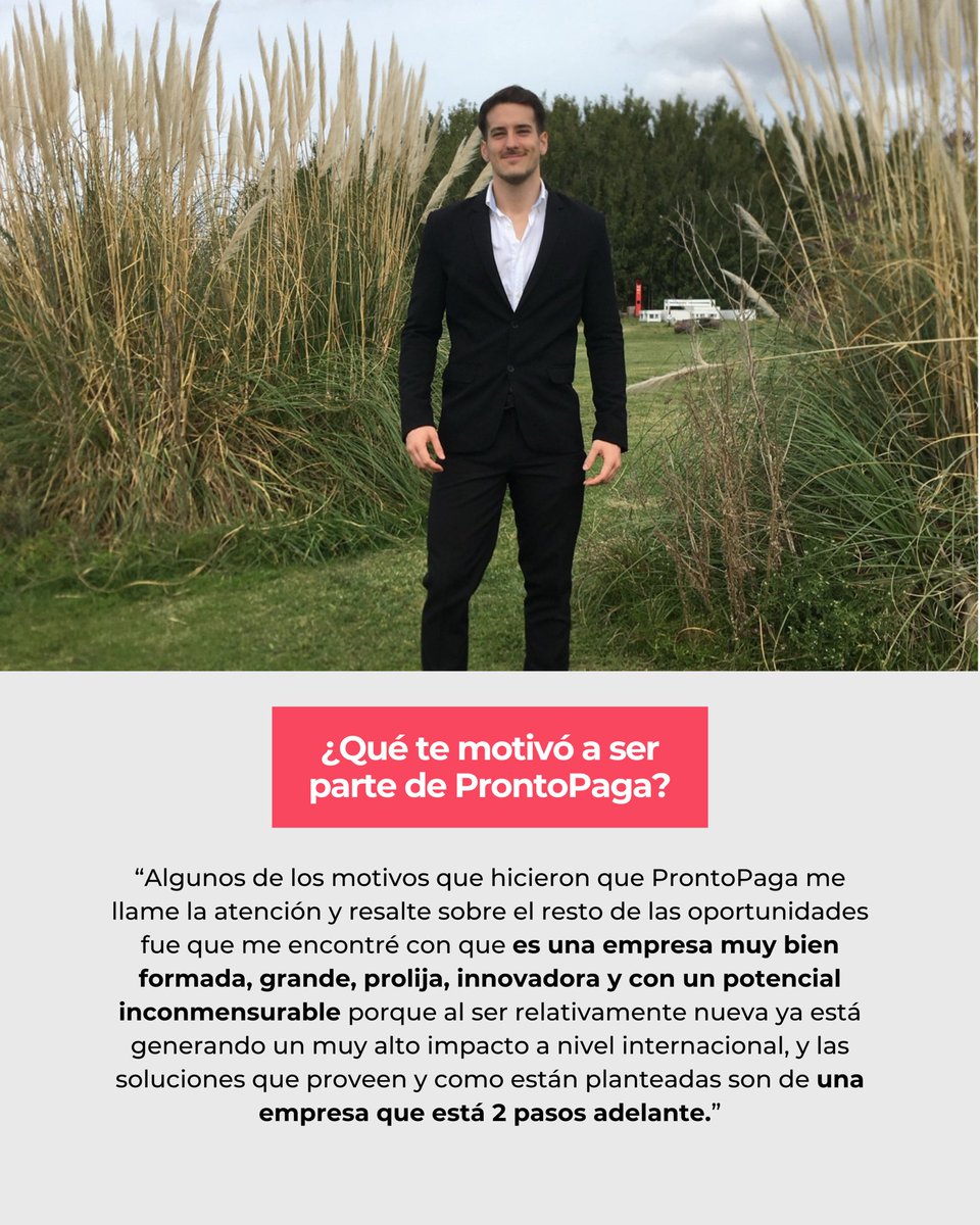 ProntoPaga's tweet image. Conoce a Vicente Ford, nuestro Desarrollador Frontend – Equipo Producto 

En este cuarto Pronto Team desde Argentina, tenemos a Vicente Ford, un apasionado del desarrollo web.

#ProntoTeam #Innovación #DesarrolloFrontend #ProntoPaga