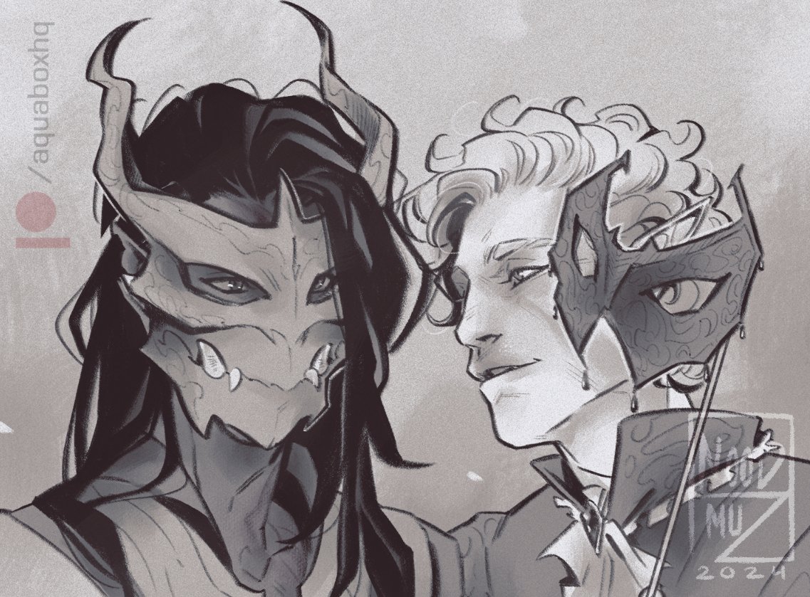 yamiz's tweet photo. #OCoctober: 18 - Masquerade ball/ outfit
I thought about skipping the topic. Bc neither Yasha nor I were in the mood for a ‘’masquerade ball‘’.
It's just too extravagant and Yasha isn't a fan of fancy pants anyway. Which may also be reflected in his mask. XD
#BG3 #tavstarion https://t.co/F0MMgcBTuY