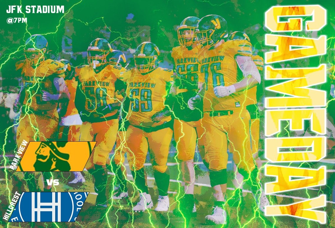 Week 8 GAMEDAY!!
Senior Night at JFK! Parkview vs Hillcrest. Doesn't get any better than that!
7:00pm Kickoff. GO VIKINGS🔰