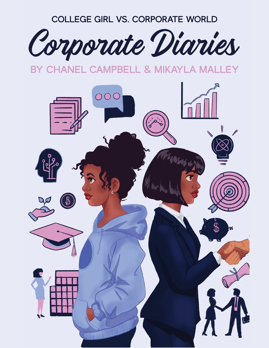 The Corporate Diaries cover is here!
I’m so proud of what <a href="/_mickeedees/">kk</a> and I created to help young women thrive from college to corporate. Launching Nov 1st! 50% of proceeds go to the Girls with Goals Scholarship by <a href="/CGvsCW/">College Girl vs Corporate World</a> 💕