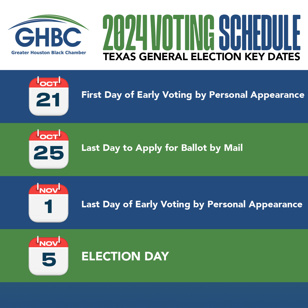 Texas, it’s time to make your voice heard!  Important election deadlines are coming up fast, and every vote matters!  Be informed - linktr.ee/GHBC

Let’s shape the future together. #TexasVotes #YourVoiceMatters #BeInformed #VoteTexas