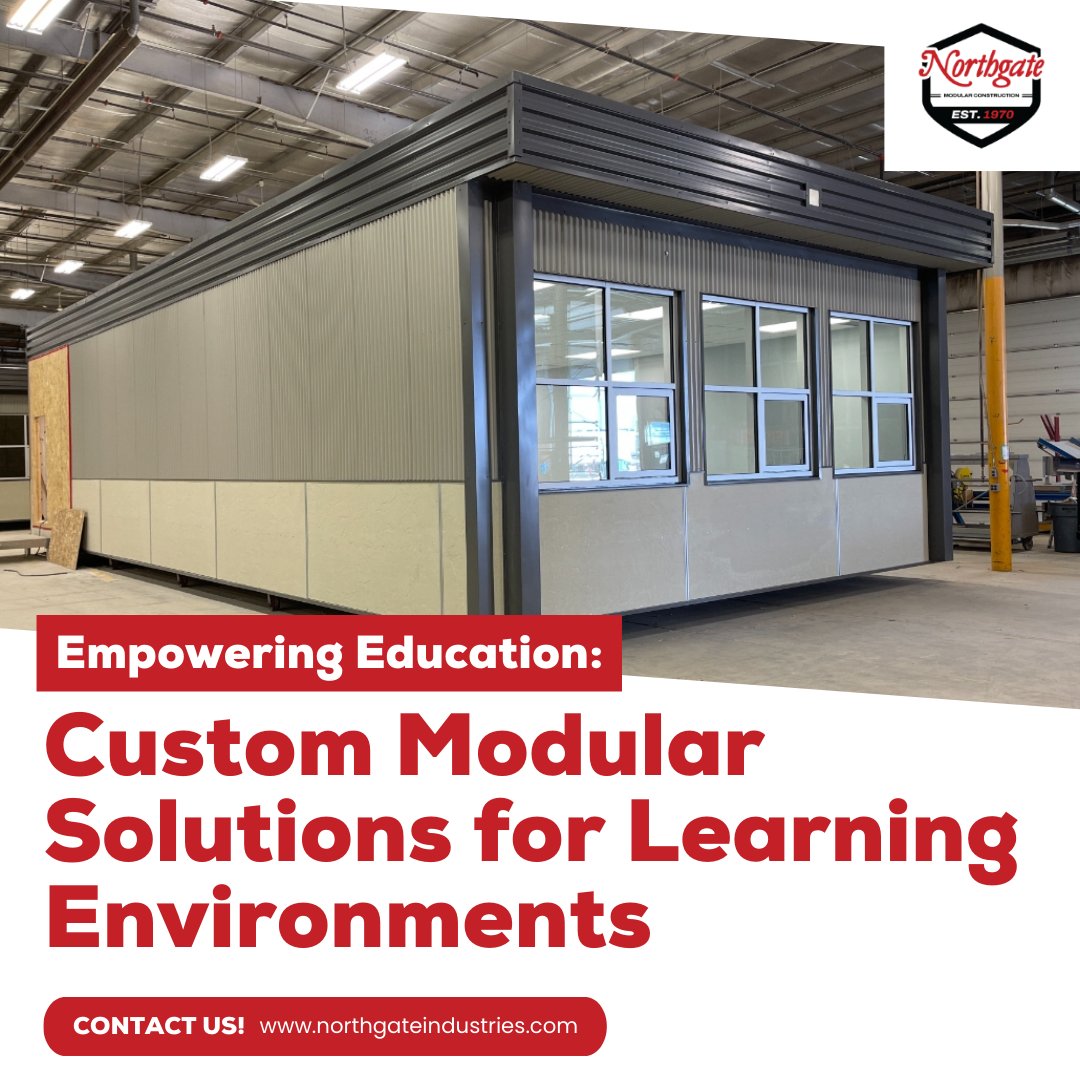Northgate_Ltd's tweet image. At Northgate Industries, we design custom modular solutions to create safe, engaging learning environments that foster student success. 

#ModularEducation #NorthgateIndustries #InnovativeClassrooms #CustomModularBuildings #LearningEnvironments #EmpoweringEducation