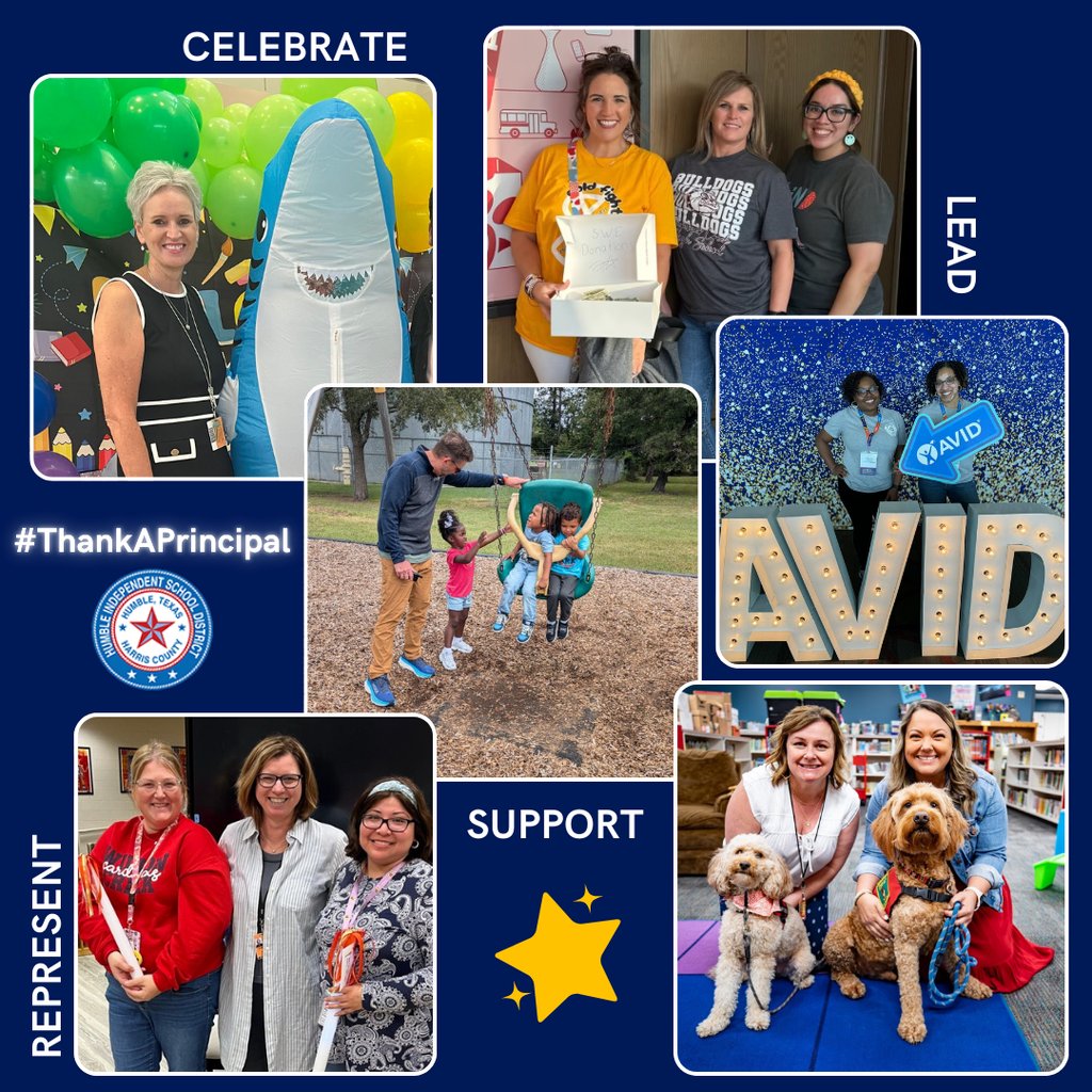 Today's 📣Group Shout Out📣goes to the Elementary Principals of:
🌟<a href="/HumbleISD_SFE/">Shadow Forest Elem</a>
🌟<a href="/HumbleISD_SWE/">Summerwood Elementary</a>
🌟<a href="/HumbleISD_TE/">Timbers Elementary</a>
🌟<a href="/HumbleISD_WPE/">Whispering Pines</a>
🌟<a href="/HumbleISD_WCE/">Willow Creek Elem</a>
🌟<a href="/HumbleISD_WHE/">Woodland Hills Elementary</a>
Thank you for all you do for the #HumbleISDFamily! #ThankAPrincipal  #NationalPrincipalsMonth  
#ShineOn💫