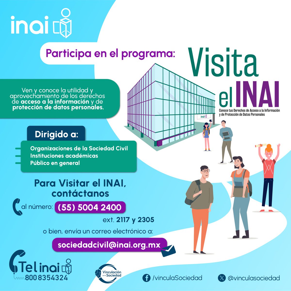 INAImexico's tweet photo. 🏢🔎 La #CasaDeLaTransparencia tiene abiertas sus puertas a la sociedad para mostrarles el trabajo que realizamos para garantizar y promover el derecho a saber y la protección de los #DatosPersonales
Escríbenos y #VisitaElINAI https://t.co/qyn104QJYV https://t.co/m616hcjIO2