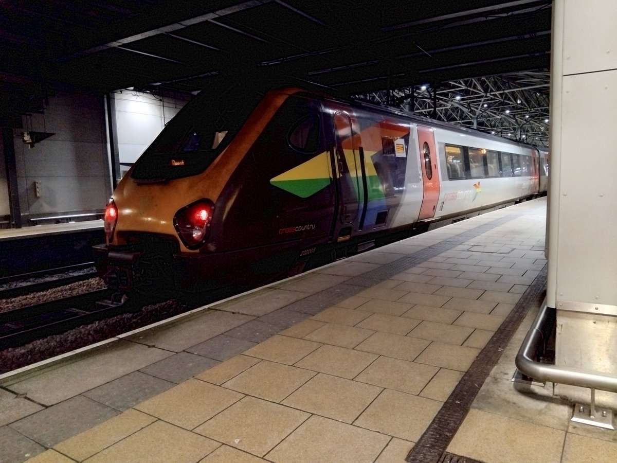 JamesTGlossop's tweet image. CrossCountry Pride 🌈 220005 seen in Leeds on the 1st October 2024. (01/10/2024) #Leeds #Crosscountry #Class220 #Pride #WestYorkshire @CrossCountryUK