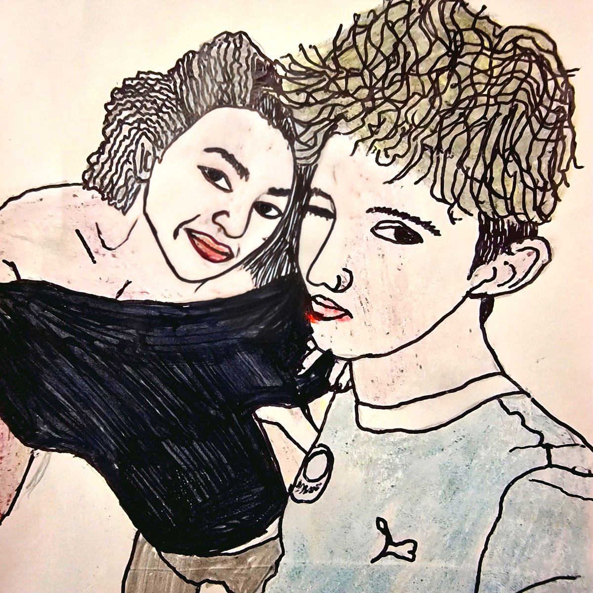 i spent so long on this one (10 minutes) that i can't think of a good caption ! apart from.. LEGENDS ONLY! <a href="/charli_xcx/">Charli</a> <a href="/troyesivan/">👼🏼</a> 

DM for feature or requests 📩🖊

<a href="/SWEATTOURUPDATE/">SWEATTOURUPDATES</a> #xcxdrawnbadly #charli #xcx #charlixcx #brat #charlixcxbrat #bratcharlixcx #sweattour #troyesivan