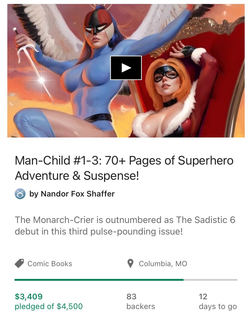 75% FUNDED! 

We are on our way! Don’t miss out! 

#indiecomics #comics