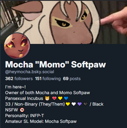 CafeMochaSP's tweet photo. A reminder that I do also have an account over there as well! 🦋

I am over there as much as here, I just try to keep my following more concise there so I can really only see what my friends are posting!! https://t.co/RnFCzq7I2Q