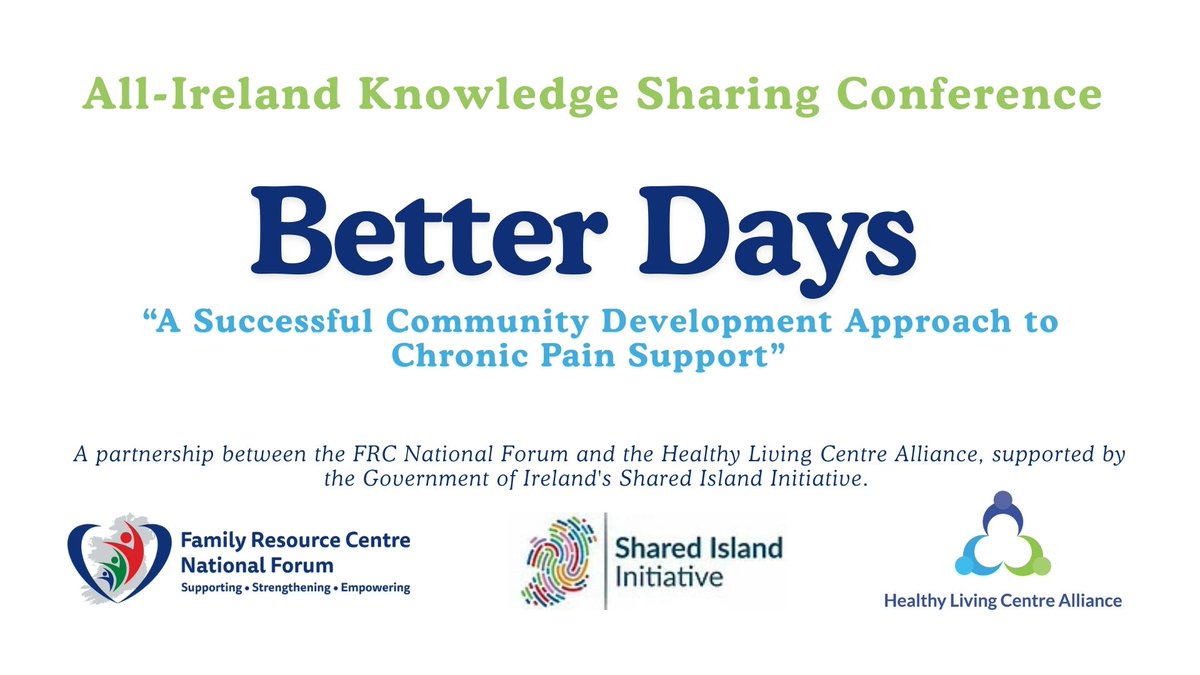 Only a Few Free Spots Left for this Knowledge Exchange Event, aimed at professionals, practitioners, and anyone interested in community support for chronic pain and mental health.
Find out more and register here : familyresourcementalhealth.ie/whatwedo/train…