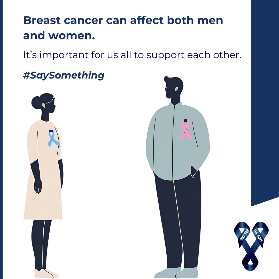 October is #BreastCancerAwarenessMonth, and while it’s often thought of as a women’s issue, men can get breast cancer too. Let’s stand together in raising awareness, supporting our loved ones, and making sure no one faces breast cancer alone.
#SaySomething #MensHealth