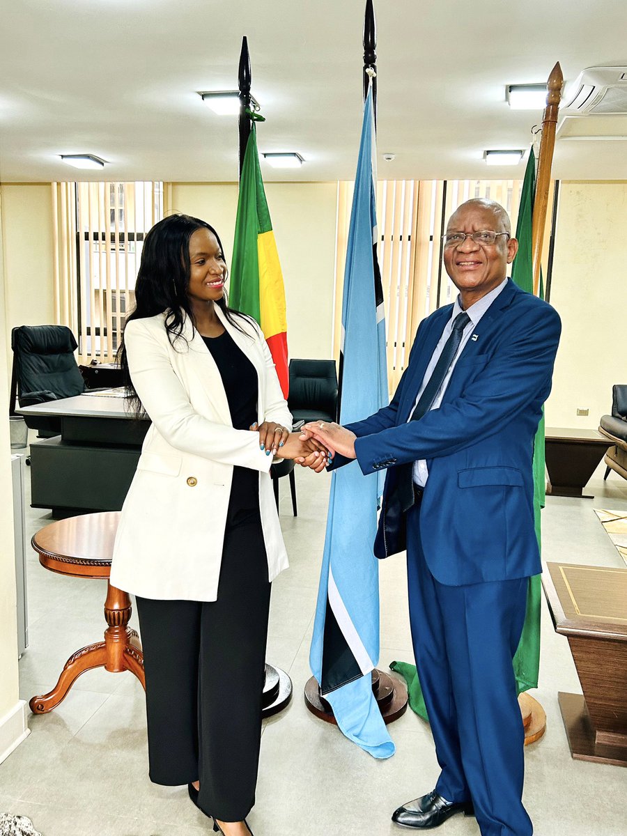Inspiring and impactful conversations out of my mission in Ethiopia this week .I also paid my Ambassador to Ethiopia HE Tebelelo Boang a courtesy visit. We discussed Botswana’s contribution to peace resolutions  and how humanitarian and diplomatic work align. Thank you Addis 🇪🇹🇧🇼