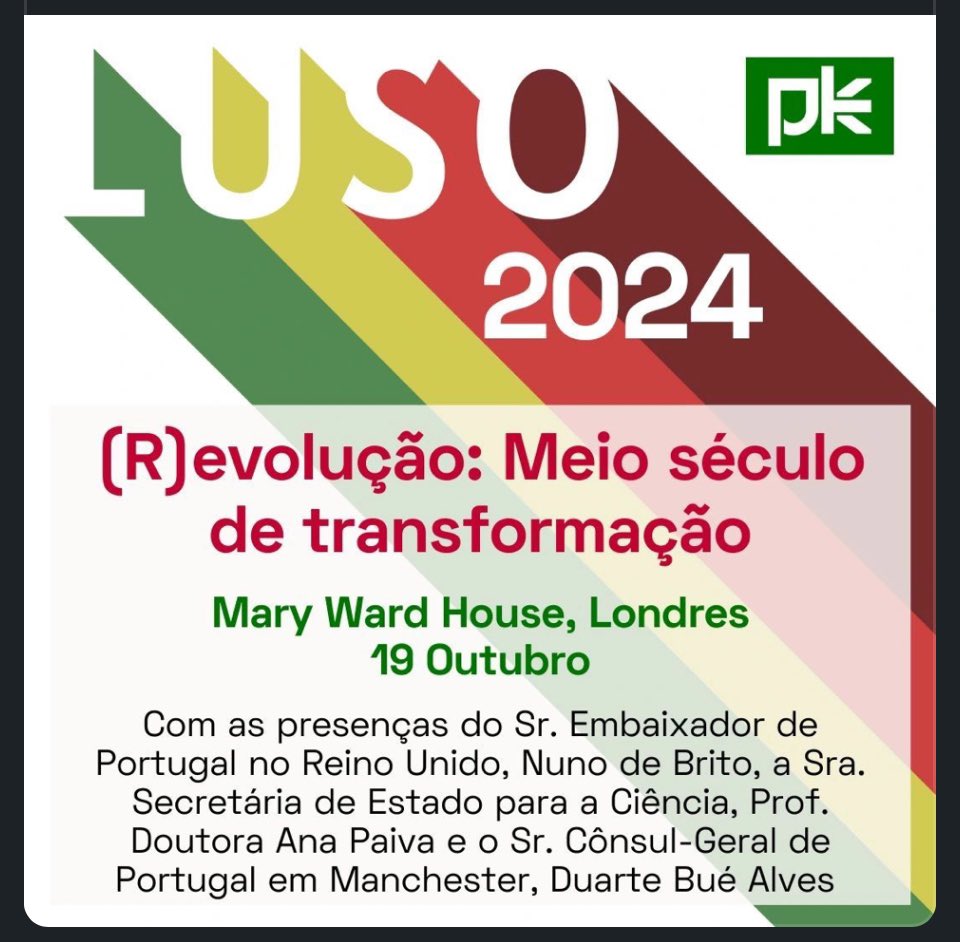 DuarteBueAlves's tweet image. É já amanhã o LUSO 2024 da @PARSUK_ . Será um gosto participar e partilhar a mesa com a @monicapferro . Até amanhã!
@dcorreiamartins 
@aicep 
@nestrangeiro_pt 
@Educacao_PT 
#luso2024 #parsuk #londres #ciencia #science #consularwork