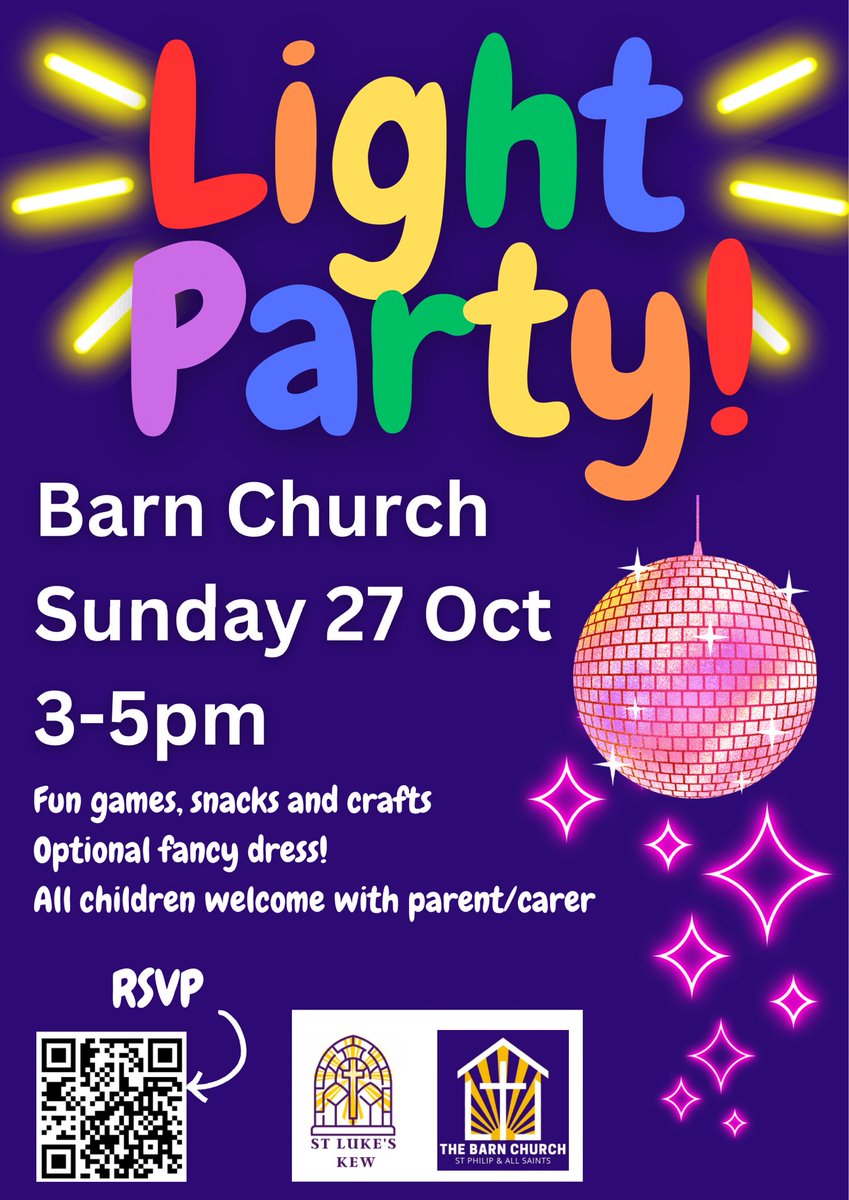 Next weekend at The Barn Church! The Light Party returns. Crafts, games, and activities, helping us understand All Hallows Eve a little more.