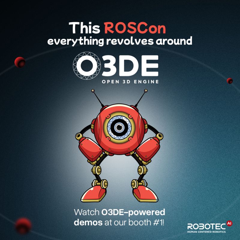 o3dengine's tweet image. Are you headed to Denmark for #ROSCon24 next week? #Open3DFoundation Executive Director Joe Bryant will be on-site at the Robotec AI booth #1! Book a meeting with him to get all your questions answered about the new #O3dE 24.09.0 release! hubs.la/Q02TZvCL0 @o3dengine