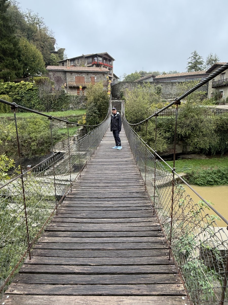 johnswart's tweet photo. One thing about bridges, they always lead somewhere. Friday #JohnWanders took this Rupit Spain suspension bridge to start a hike to Salt de Sallent, the tallest waterfall in Catalonia. ( @shwise00 photos) #costabravatour https://t.co/xsRpM7tW5o