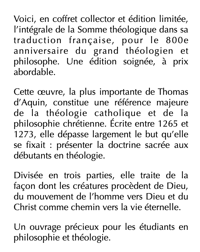 flr_louis's tweet photo. Nouvelle édition intégrale de la traduction française de la Somme théologique de Thomas d'Aquin  

3 700 pages réunies en deux volumes sous coffret.  

À paraître en novembre aux éditions du Cerf   

199 euros tout de même ! https://t.co/gvMo9XUN9I