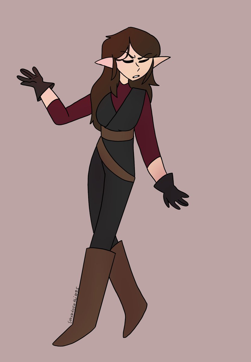 Sorendoesthing's tweet photo. Day 18! my dnd charater belle! 
#art #digitalart #fantober2024 #DnD #Oc #DnDcharacter https://t.co/JortLNo4cR
