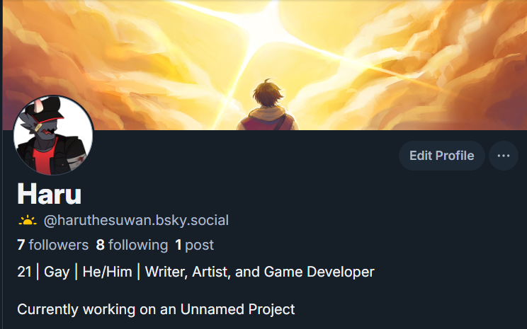 Made a Bluesky! I'll be posting additional updates here. Go ahead and give me a follow!