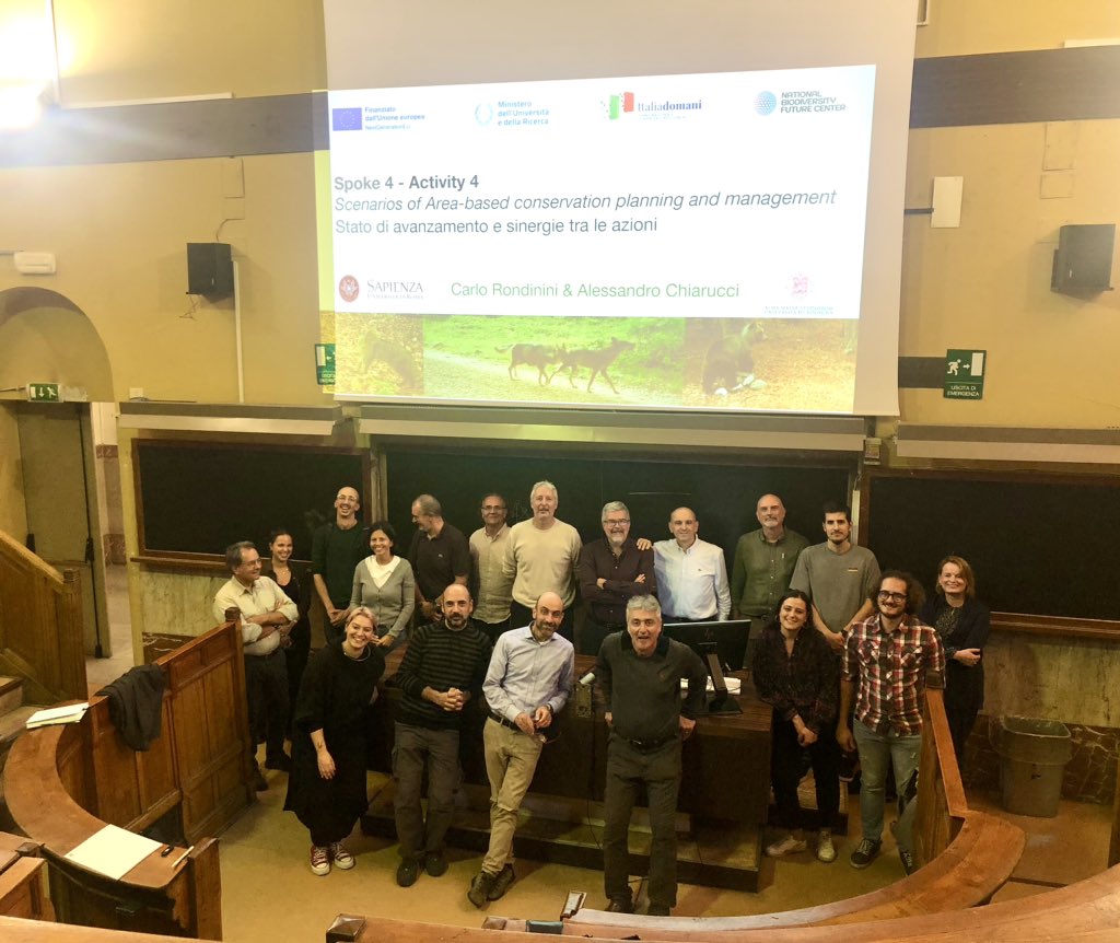 Riunione Activity 4.4 PNRR-CN5_SPOKE_4 - National Biodiversity Future Center – Scenarios of area-based conservation and management, 17-18 ottobre, Sapienza, dip BBCD, Zoologia
<a href="/global_mammal/">GMA Lab</a> <a href="/UniboBiome/">BIOME - Biodiversity and Macroecology</a> <a href="/carlo_rondinini/">Carlo Rondinini</a> <a href="/alechi66/">Alessandro Chiarucci</a> <a href="/nbfc_italy/">NBFC - National Biodiversity Future Center</a> <a href="/ItaliaDomaniGov/">Italia Domani</a> <a href="/NgeuPnrr/">NGEU 🇪🇺 & PNRR 🇮🇹</a>