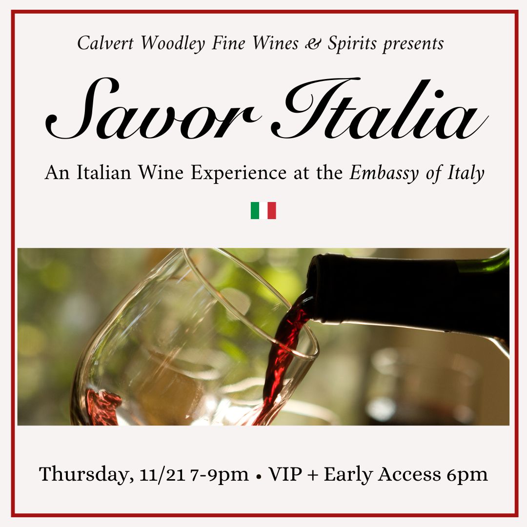 Introducing our first exclusive Italian wine tasting at the Embassy of Italy on Thursday, November 21st!🍷
 
Enjoy 75+ wines from iconic regions like Piedmont, Tuscany, and more. VIP tickets available. 
 
🎟️ Purchase tickets via the link in our bio.