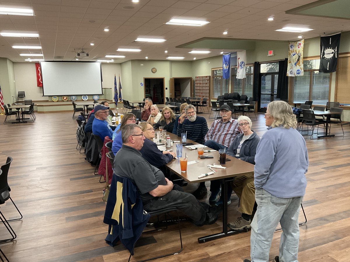 AndiRichWI's tweet image. Heartfelt thanks to Lincoln County Dems for last night&apos;s amazing Dems Dine Out in Merrill! Great food, even better company. Elizabeth McCrank and I were energized by the passion of everyone there. Special thanks to Melissa Schroeder - your leadership inspires us all! #AndiForWI