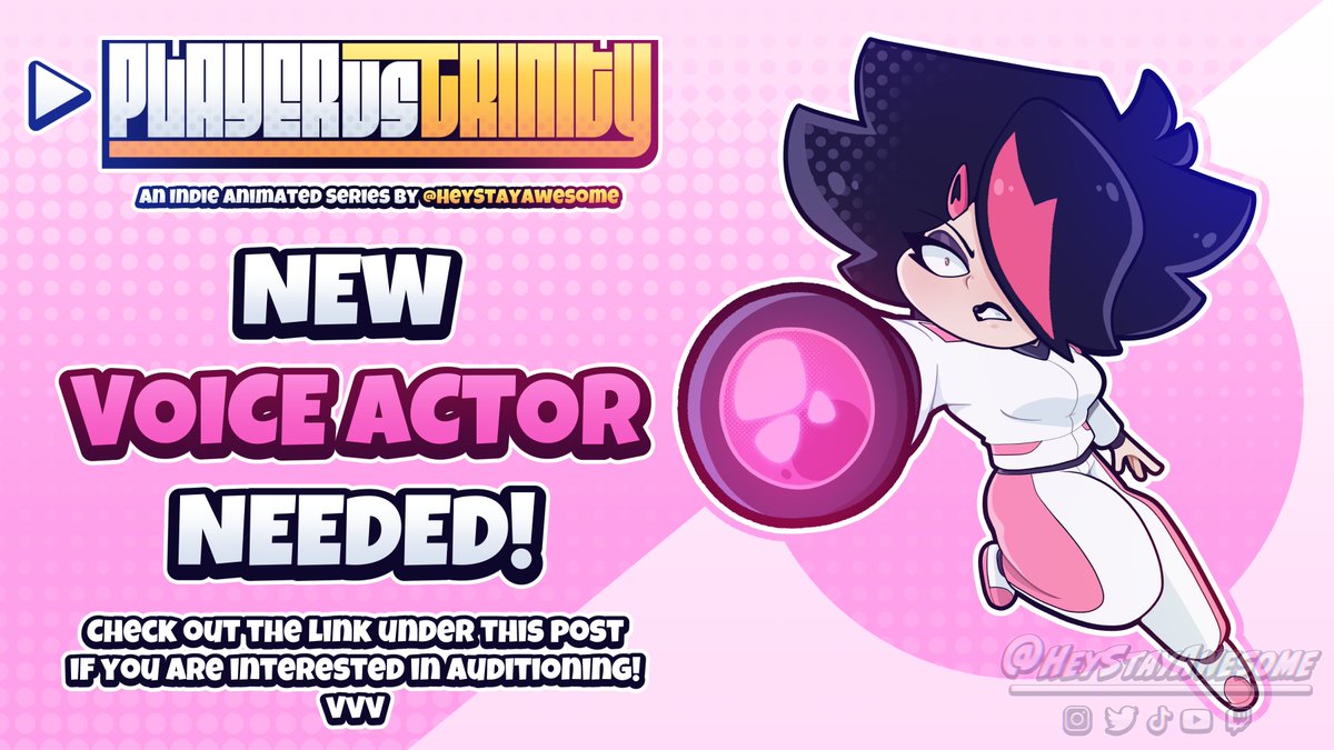 ✨ PAID CASTING CALL! ✨

Hello! I am looking for a new VA to play Destiny in future projects!

If you are interested, or know someone who may be interested, then please check out the link below!

#PLAYERvsTRINITY #SupportIndieAnimation