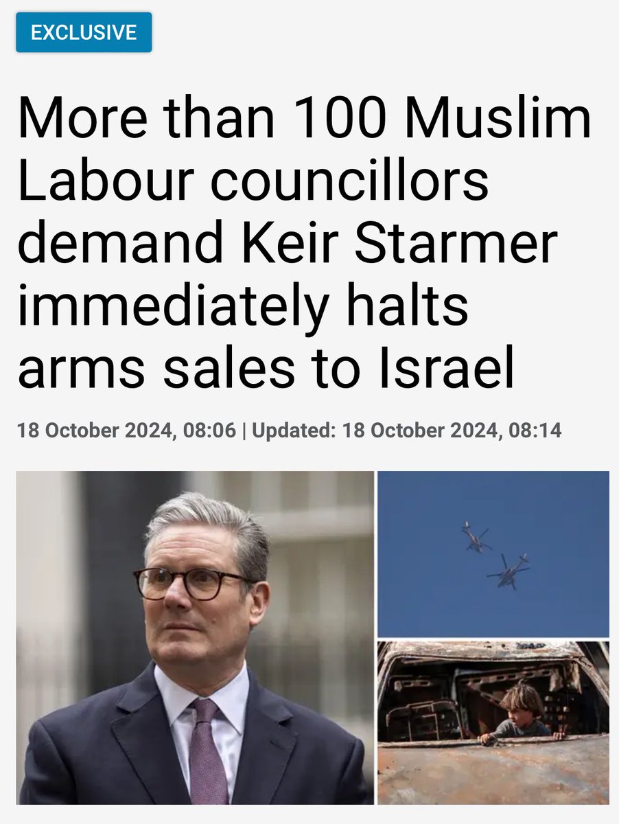 I stand in solidarity with my Muslim brothers &amp; sisters demanding an immediate ban of arms sales to Israel.

Keir Starmer wouldn’t let thousands of Palestinians be burned alive, bombed, raped &amp; starved to death if they were White, Zionist &amp; Israeli.