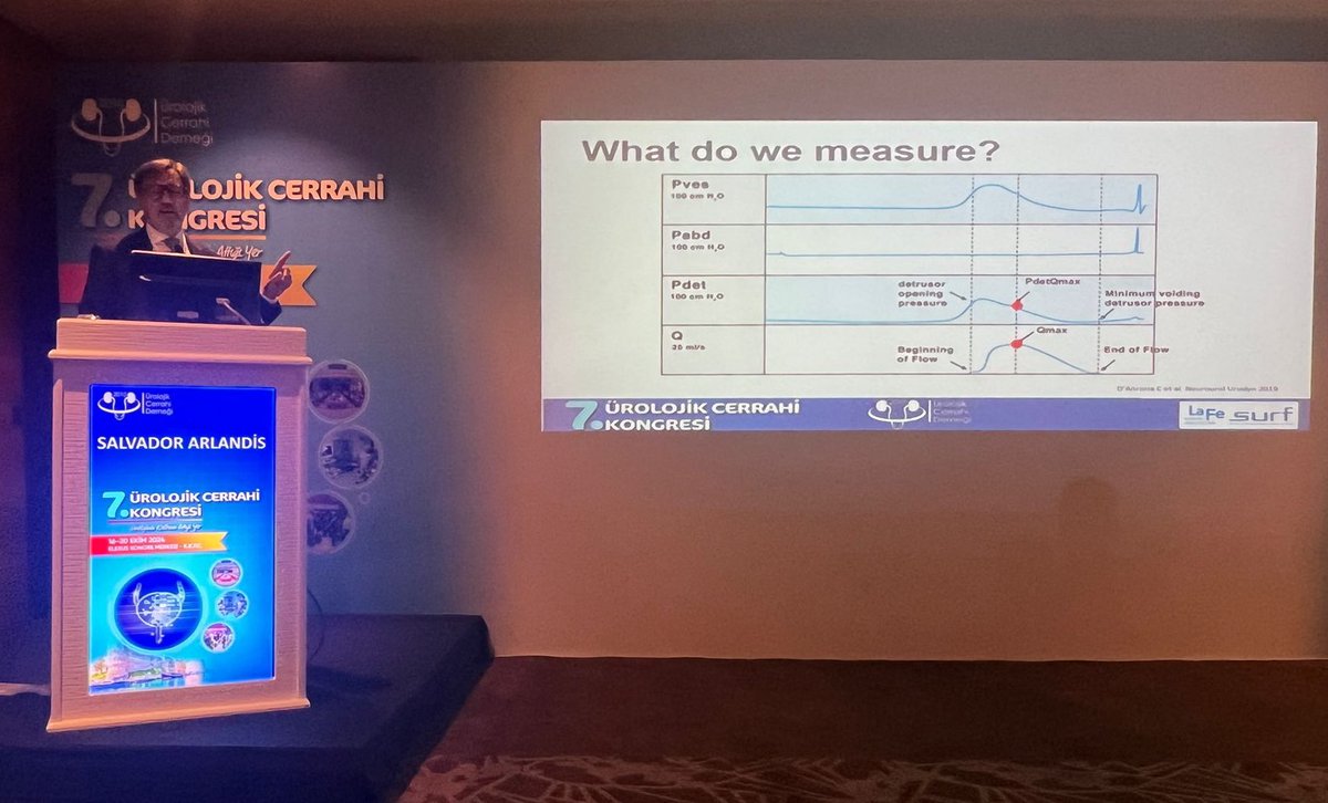 dr_arlandis's tweet photo. Reviewing concepts of Pressure Flow studies, still playing a major role diagnosing in Functional Urology, at 7 Ürolojic Cerrahi Congresi in Cyprus, good colleagues and friends @HospitalLaFe @UrologiaLaFe https://t.co/g7BbyiV7zH