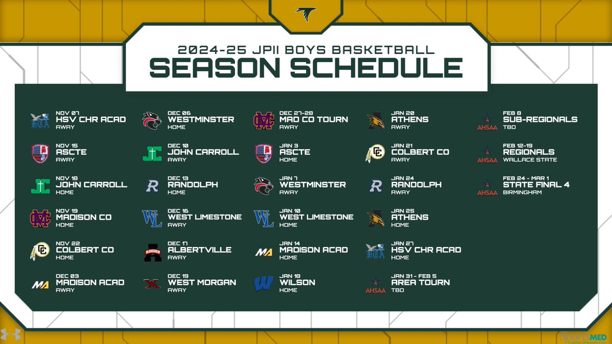 JPIISports's tweet photo. 2024-25 JPII Varsity Boys Basketball Schedule https://t.co/vyUQfKT4Wz