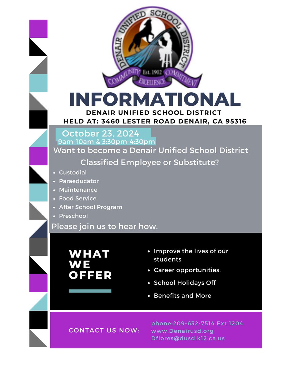 DenairUnified's tweet photo. Come Join Our Team! https://t.co/jWAQMcJC5D