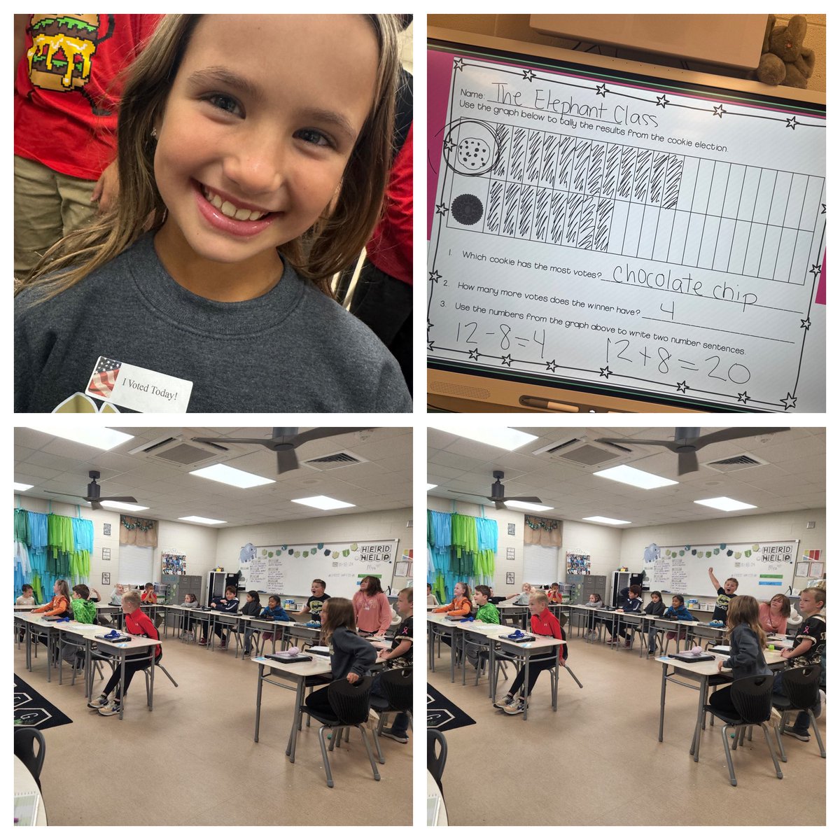 CCPSElephants's tweet photo. Presenting your 24-25 cookie of the elephant class- the chocolate chip!!! 🍪 🍪 🇺🇸 🗳️ @cullmanprimary @eshaddix1 https://t.co/PtqxSJBAHh