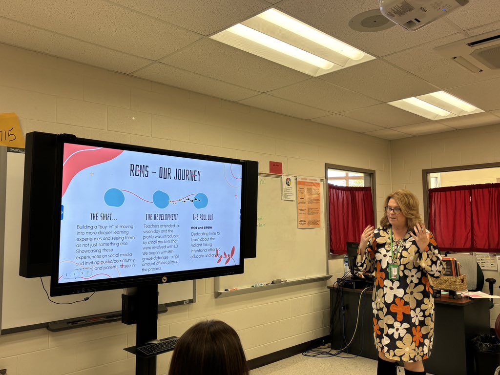 BrandyCarver's tweet photo. Showcasing our Profile of Learner and vibrant learning experiences at all levels! Shifting our teaching and learning! #rcLEAD #teamrowan💚 #itsagreatdaytobeaviking https://t.co/l1xc1L7Jg6