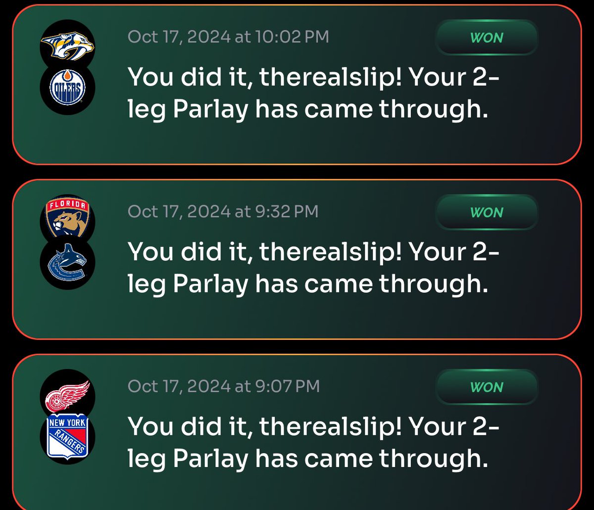 therealslip's tweet image. Cash another couple parlays last night I’m loving @rebetapp rn !!