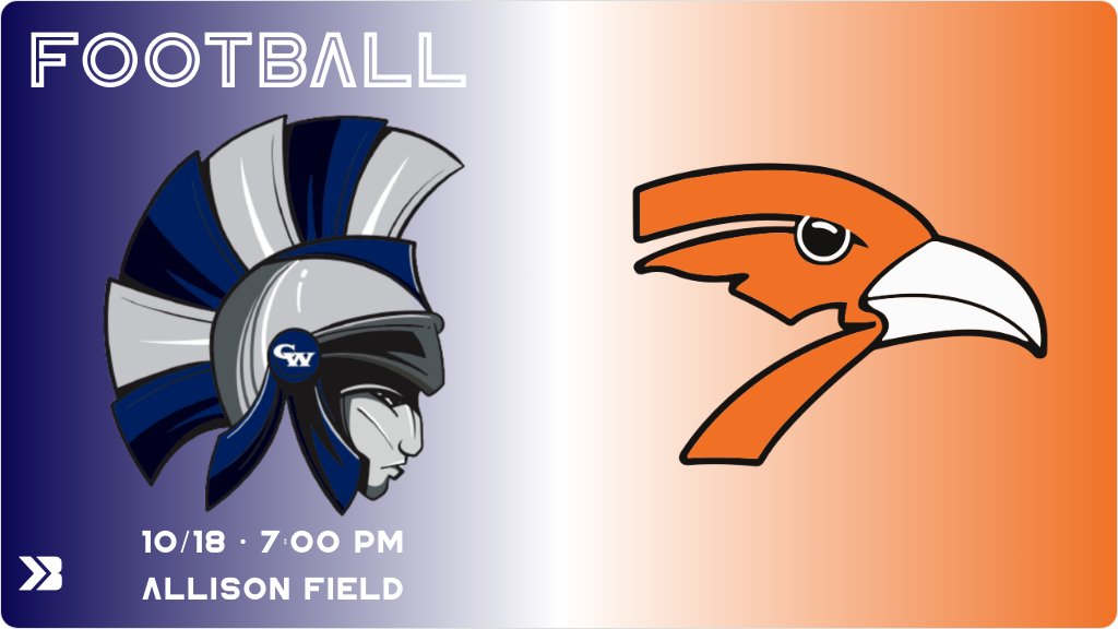 Football (Varsity) Game Day! - Check out the event preview for the The Springville Orioles vs the Calamus-Wheatland Warriors. It starts at 7:00 PM and is at Allison Field. gobound.com/ia/ihsaa/footb…