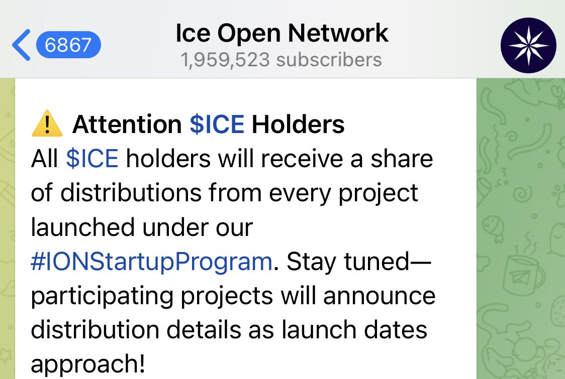 JonathanOklete1's tweet photo. 🧊BREAKING NEWS🧊
All $ICE holders will receive a share of distributions from every project launched under the #IONStartupProgram.
HODL your $ICE!!! https://t.co/jKTuIzTGDD