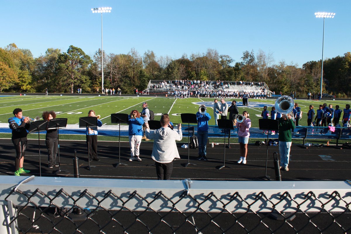 NMSTrojans's tweet photo. The North Middle Band performed the National Anthem at the Middle School Football Championship Game on Thursday.
At North Middle, you can do everything or anything.  📷
#BetterUpNorth https://t.co/AVKfZcQ3Jj