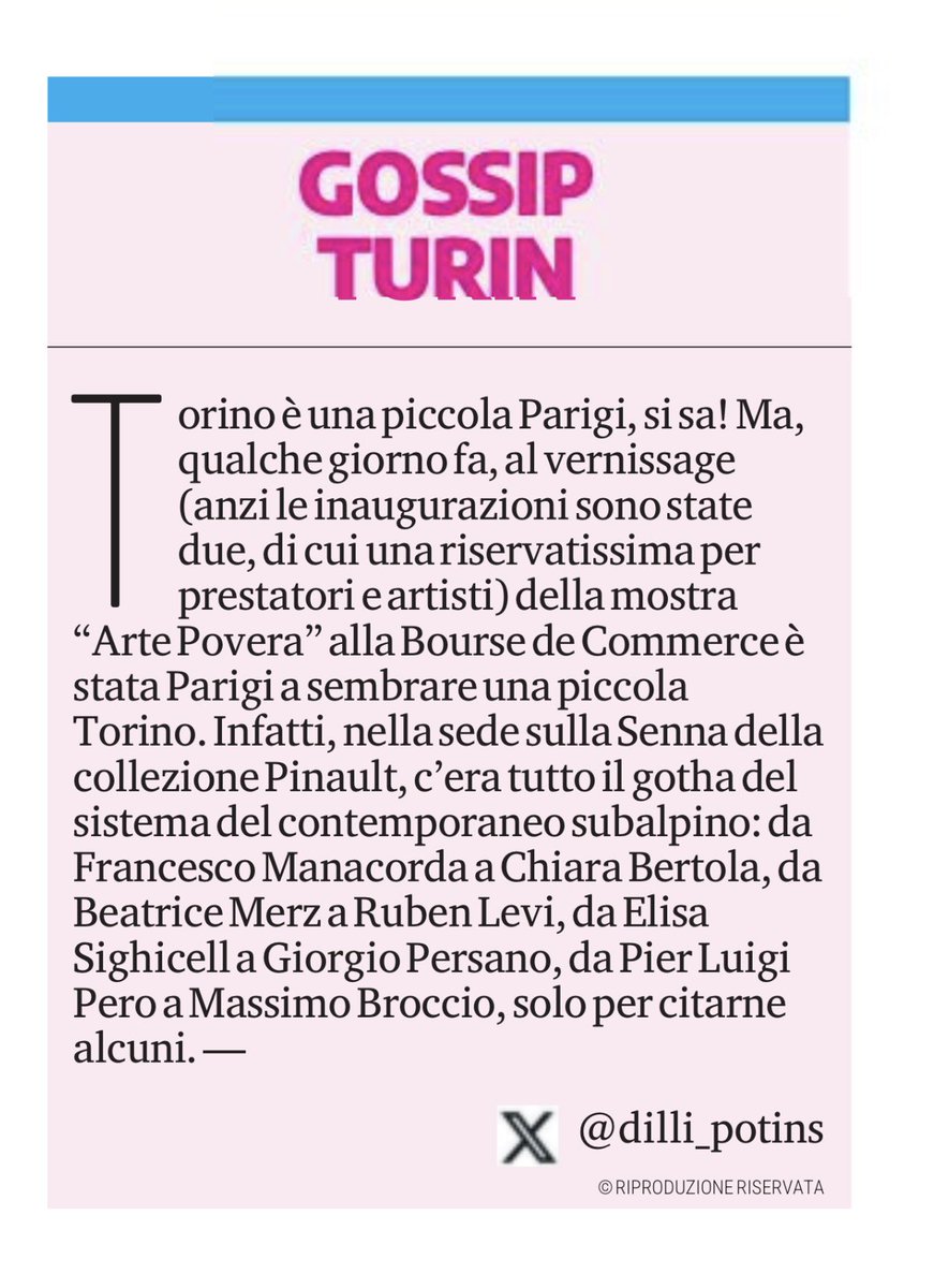 #Paris è una piccola #Torino 
#gossipturin è in edicola su <a href="/TorinoSette/">Torino Sette</a> <a href="/LaStampa/">La Stampa</a>