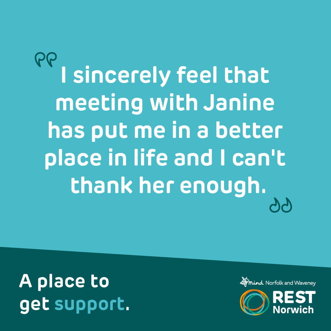 However you’re feeling, at REST you’ll find open and non-judgmental support.

Our REST Norwich Hub is open 7 days a week, between 10:00 - 17.30

📍REST Norwich, Churchman House, 71 Bethel Street, Norwich, NR2 1NR