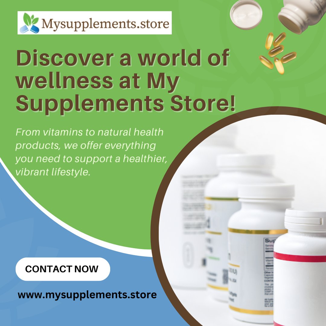 mysupplements_s's tweet photo. Elevate your wellness journey with My Supplements Store!  From essential vitamins to natural health products, we have everything you need for a vibrant lifestyle.  Shop now and enjoy FREE shipping on orders over $50! https://t.co/pOLUN0RNLT