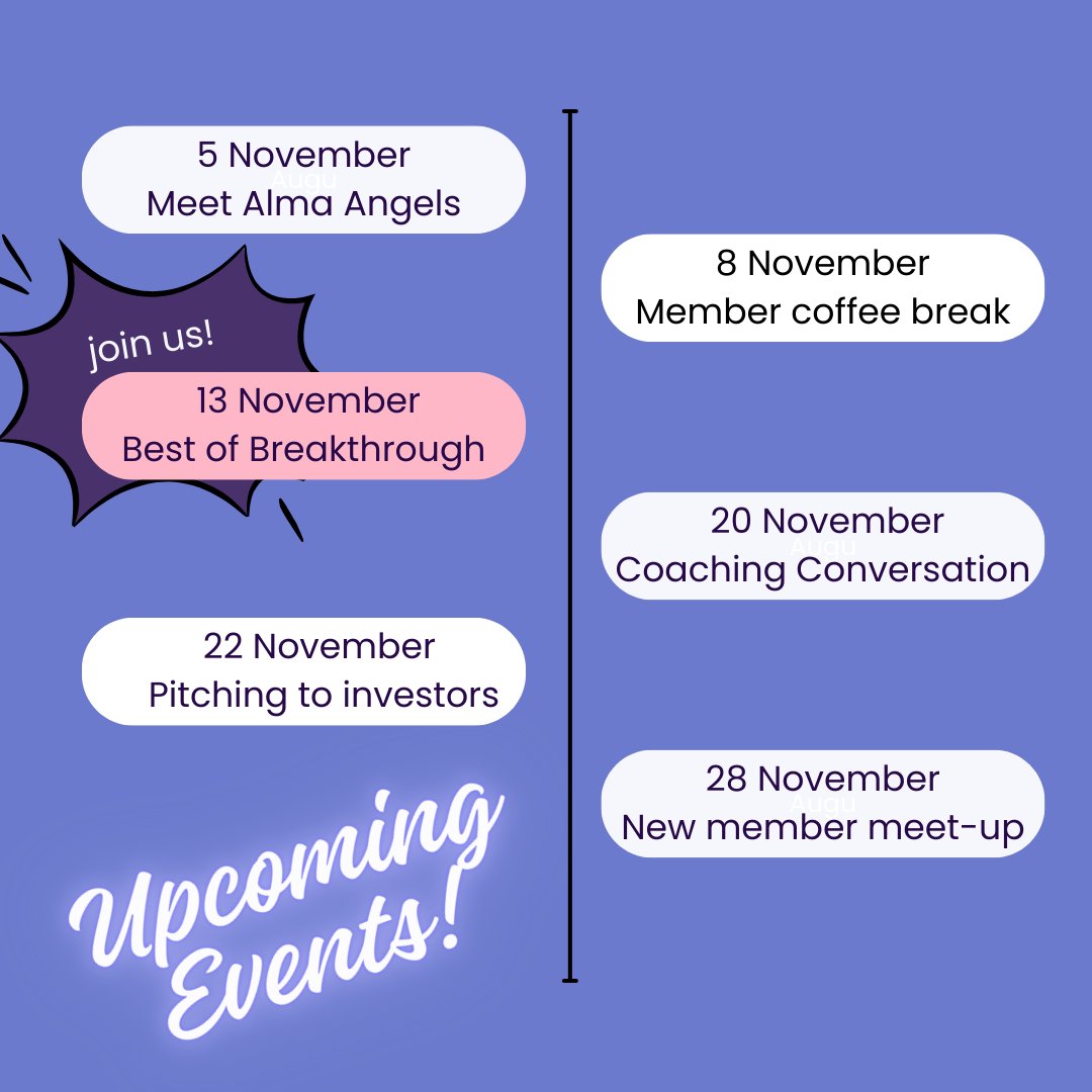 Check out the great events in store for our members in November! Join now so that you don't miss out. Membership from £13.50/month! breakthroughlabs.net/community

#community #womenintech #femalefounders