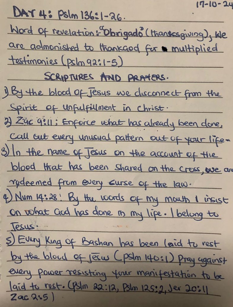 Oludeewon's tweet image. Day 4 Halleluyah challenge notes.

Read and Pray.

RT.