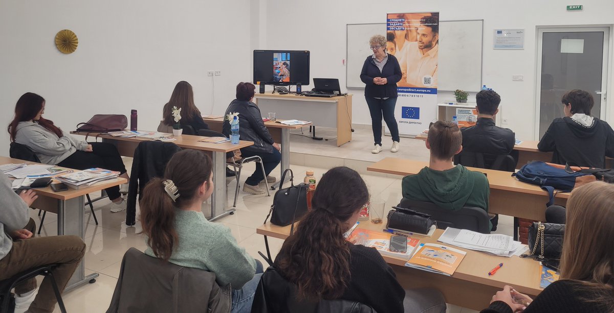♾📷#CCIDobrich presented <a href="/MOSAICeuproject/">MOSAIC</a>
and its International Skills Performance Week (Lyon), at "Europe in Your School", an event integrated in #ErasmusDays2024, and hosted by the Private Vocational High School for Tourism and Entrepreneurship "Rayko Tsonchev" 📷 🙌