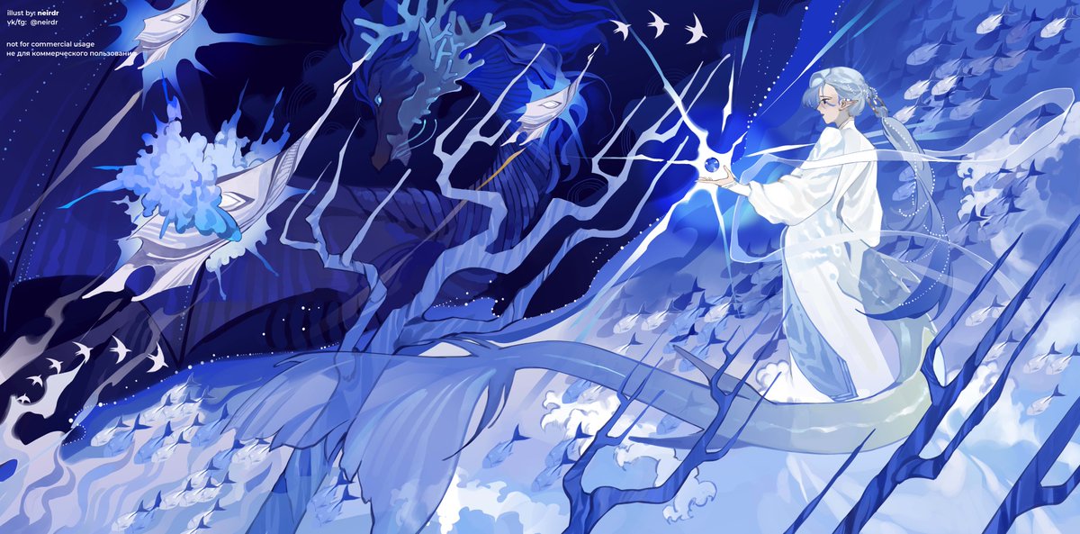 neirdr1's tweet photo. Ocean and the last one

from my mermaid OC series
In this illustration, I experimented with a decorative approach. Still not sure about the final version
especially the dragon design lol

I spelled out some of the character's lore in the text of the illustration https://t.co/0rSmIkj9Ry