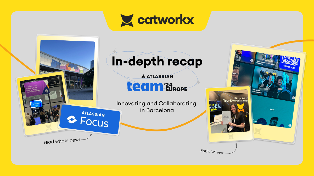 🔥 What an experience at #Team24Europe! From AI breakthroughs like #Rovo to the launch of #AtlassianFocus, we’ve been right in the middle of the innovation wave 🌊🚀
Missed it? Catch our in-depth recap here. Let’s transform the future together! 💡
catworkx.one/blog/catworkx-…