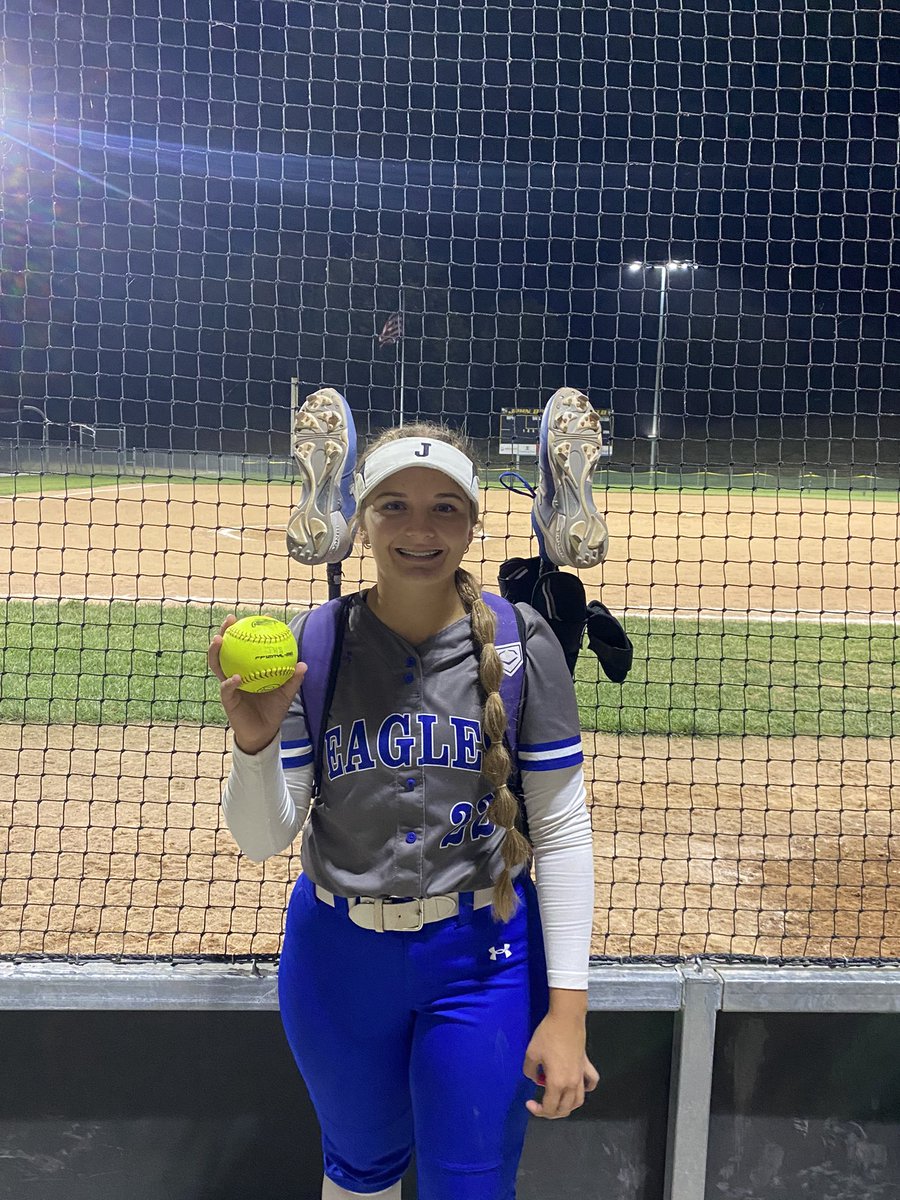 Pitched a no hitter with 14 strikeouts in 5 innings leading my team to a 12-0 win in the first round of districts!