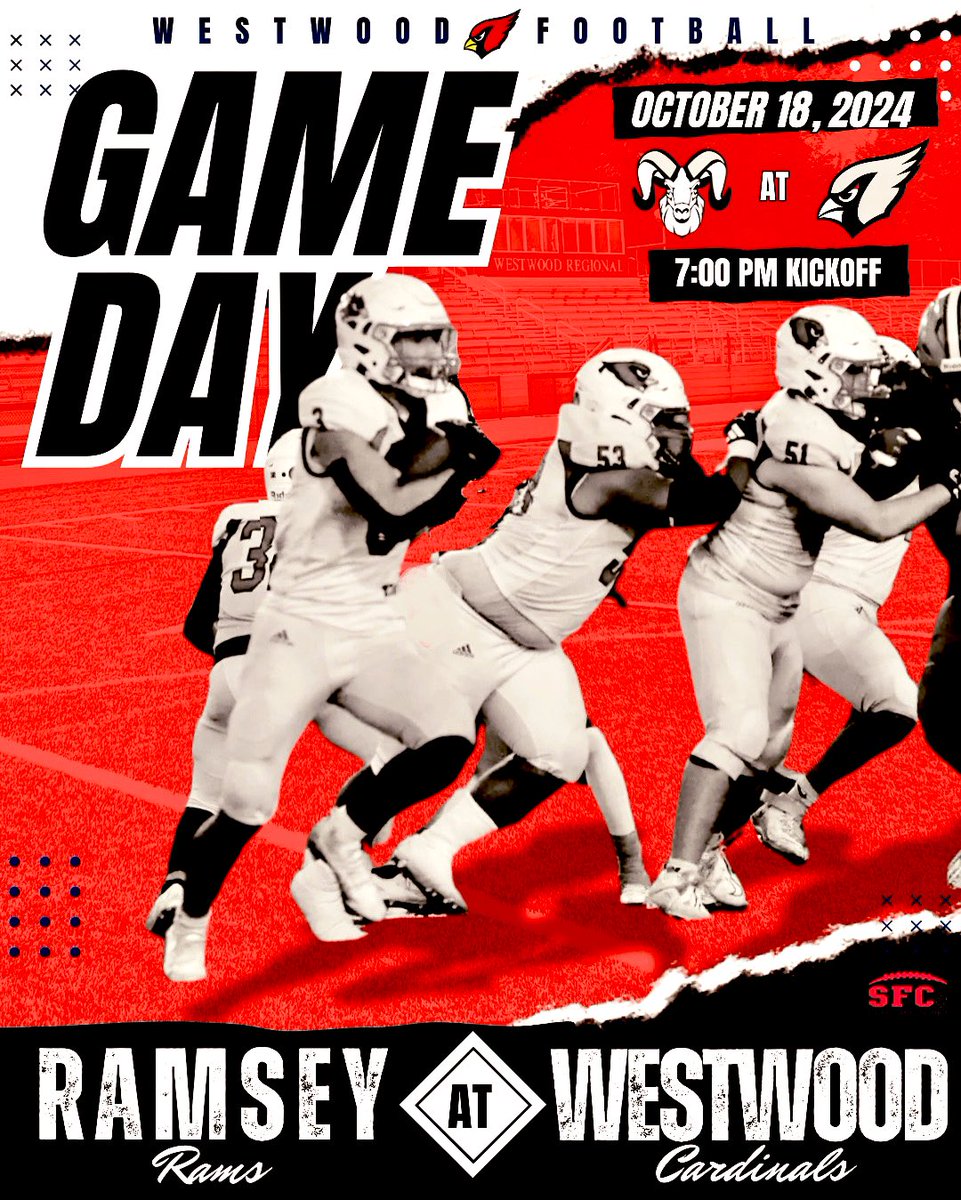 CardinalsTDClub's tweet photo. IT’S GAME DAY‼️🎉The Cardinals are back HOME and ready to take on Ramsey 📣Lets Go Boys - wRECk the Rams #ItsaBLACKOUT⚫️ #RecNight🏈#NeverSatisfied🔴⚪️
📍@WWRHS
⏰ 7:00 PM
🆚 RAMSEY https://t.co/kNkssG0kkZ