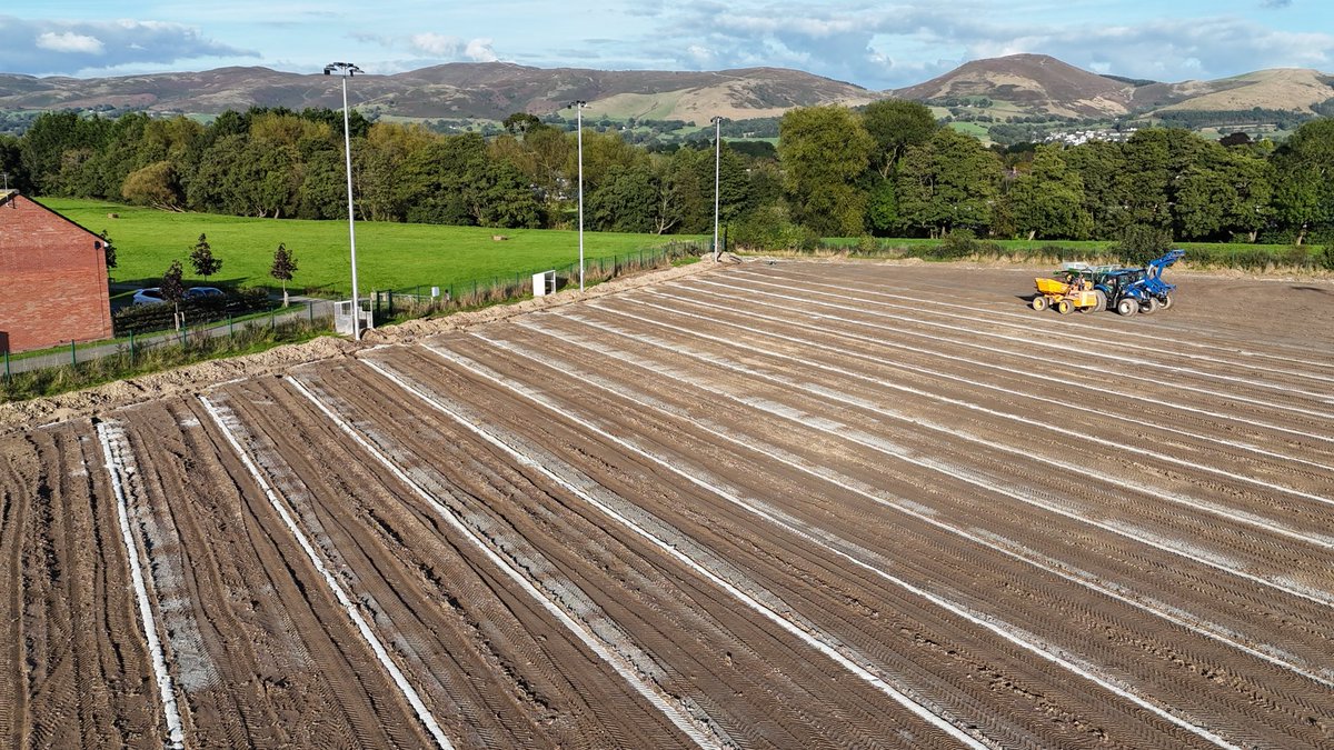 Lateral drains on pitch 2 coming along nicely. ⁦<a href="/Inscapesonline/">Inscapes</a>⁩ ⁦<a href="/CymruFdn/">Cymru Football Foundation</a>⁩